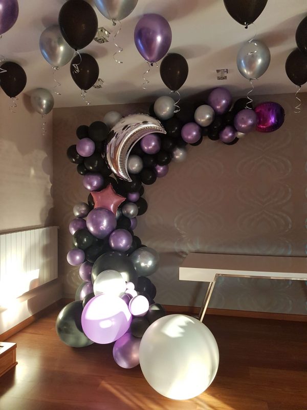Desayuno cumpleaños  Decoraciones de globos para fiesta, Desayuno